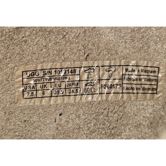 UGG Elora Sahara Women's Taupe Suede Leather Ankle Boots Heel Size 7.5 217 - Picture 7 of 16